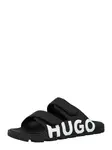 HUGO Šľapky 'Evander'  čierna / biela