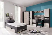 Dětský pokoj Planet 4 - Černá / Dub / Béžová