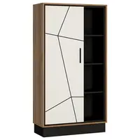 Regál Brolo BROR01 1D dub catania/čierna perla/mdf biela hg