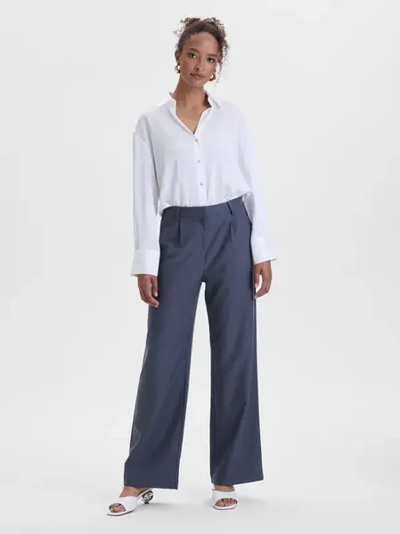 Tmavosivé dámske široké nohavice