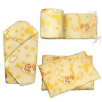 Baby Nellys 3D Mantinel s povlečením + zavinovačka zdarma, Medvídek krémový