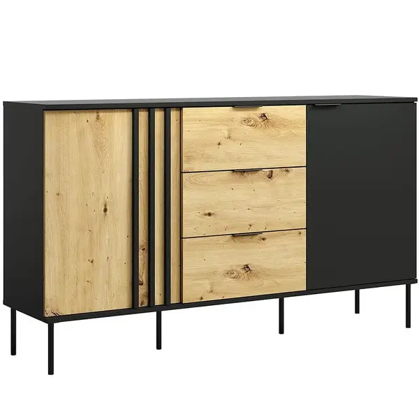 Komoda 2D3SZ RiminI 03 černá/artisan