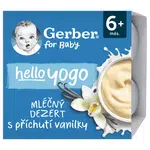 GERBER Hello yogo mléčný dezert s příchutí vanilky 4 x 100 g