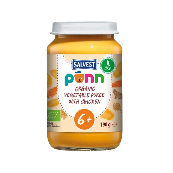 SALVEST PÕNN BIO Kuřecí maso se zeleninovým pyré 110 g