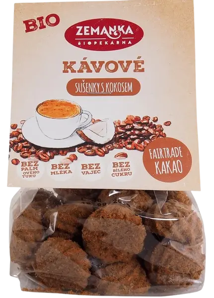 ZEMANKA Kávové bio sušenky s kokosem 100 g