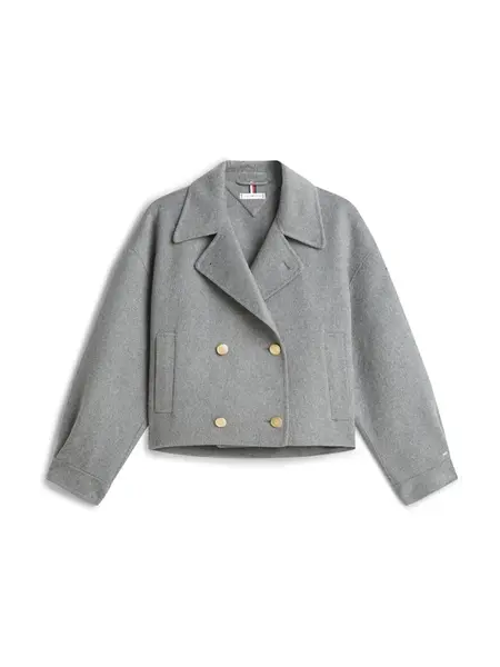 TOMMY HILFIGER Prechodná bunda  sivá melírovaná