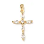 Brass Micro Pave Cubic Zirconia Pendants