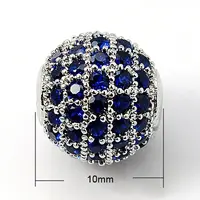 Brass Cubic Zirconia Beads