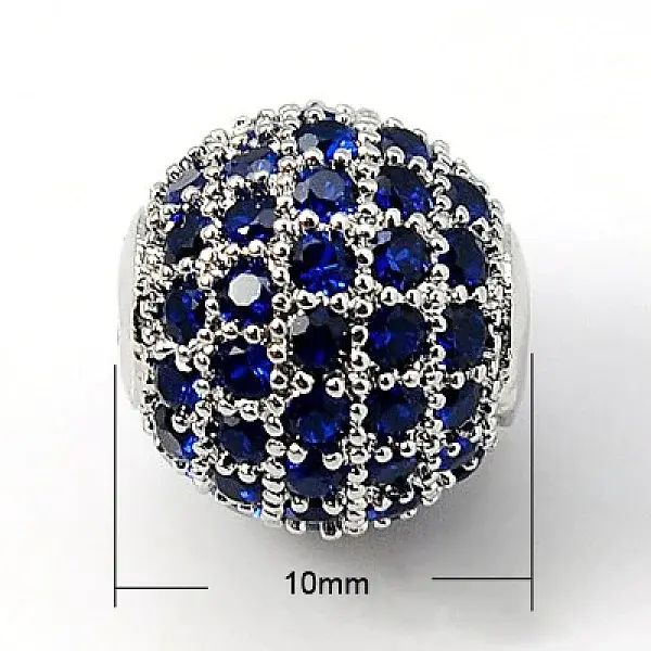 Brass Cubic Zirconia Beads