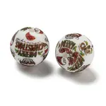 Christmas Round Silicone Beads