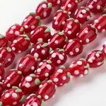 Handmade Lampwork 3D Strawberry Beads
