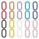 20Pcs 10 Colors Baking Paint Alloy Spring Gate Rings