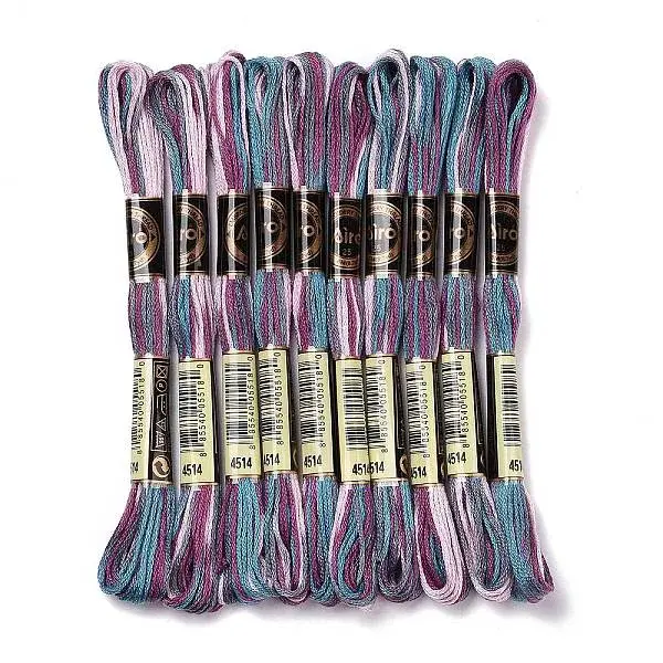 10 Skeins 6-Ply Polyester Embroidery Floss