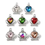 UV Plating Alloy Rhinestone Pendants