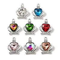 UV Plating Alloy Rhinestone Pendants