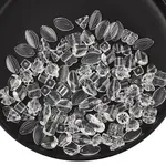 150Pcs Gradient Color Transparent Glass Beads