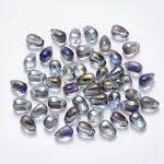 Transparent Spray Painted Glass Charms