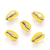 Electroplated Cowrie Shell Beads
