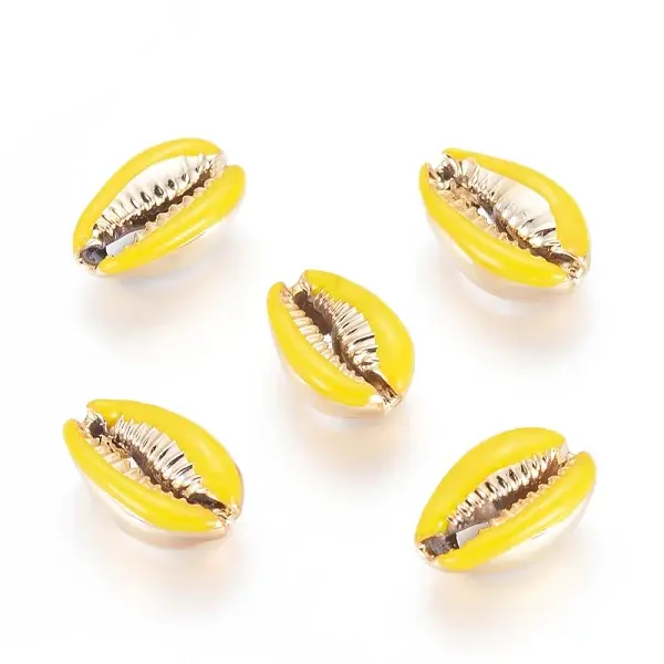 Electroplated Cowrie Shell Beads