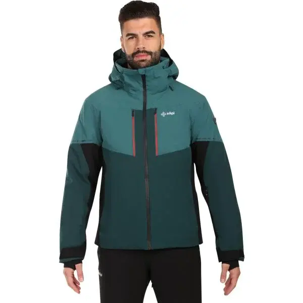 KILPI TONNSI Pánska lyžiarska bunda, tmavo zelená, veľkosť XXXL