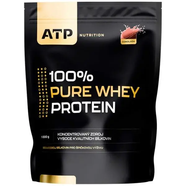 ATP NUTRITION 100% PURE WHEY PROTEIN 1000 G ČOKOLÁDA Syrovátkový protein, , velikost 1 KG