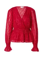 VILA Blúzka 'VIFeather'  červená