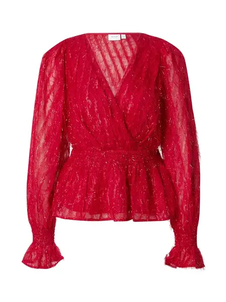 VILA Blúzka 'VIFeather'  červená