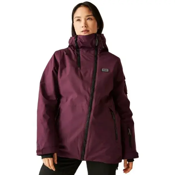 Dare2b GNARLY JACKET Dámska lyžiarska bunda, vínová, veľkosť