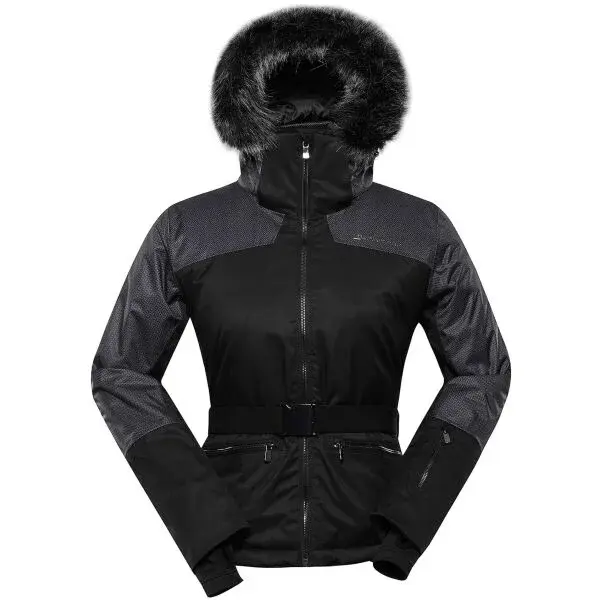 ALPINE PRO OLADA Dámska lyžiarska bunda, čierna, veľkosť