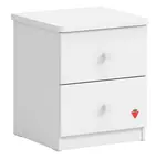 Nočný stolík vendella - biela