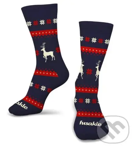 Ponožky Jelenček modrý M (Unisex veľkosť M)