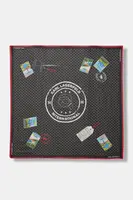 Hedvábný šátek Karl Lagerfeld IKON MONOGRAM