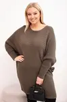 Plus Size svetr s mohairem ve stylu ponče