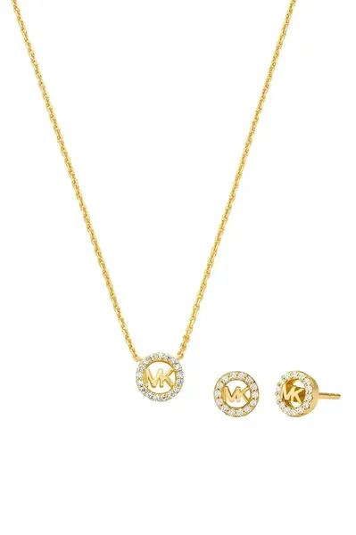 Pozlátený náhrdelník a náušnice Michael Kors