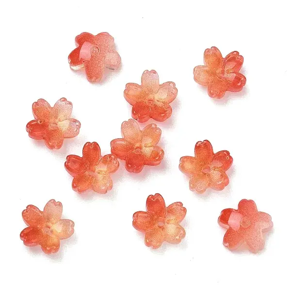 Dyed & Heated Glass Bead Caps