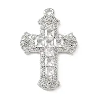 Brass Micro Pave Cubic Zirconia Pendants