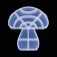 Autumn Mushroom 14 Grids Plastic Bead Storage Containers with Hinged Lid