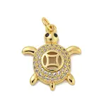 Brass Micro Pave Cubic Zirconia Pendants