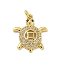 Brass Micro Pave Cubic Zirconia Pendants
