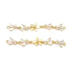 Brass Pave Clear Cubic Zirconia Connector Charms