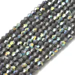 AB Color Plated Opaque Glass Beads Strands