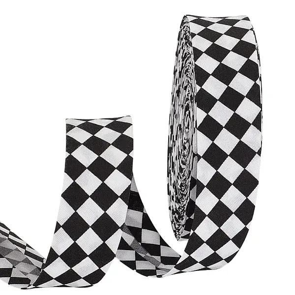 Tartan Printed Polyester Double Fold Bias Tape