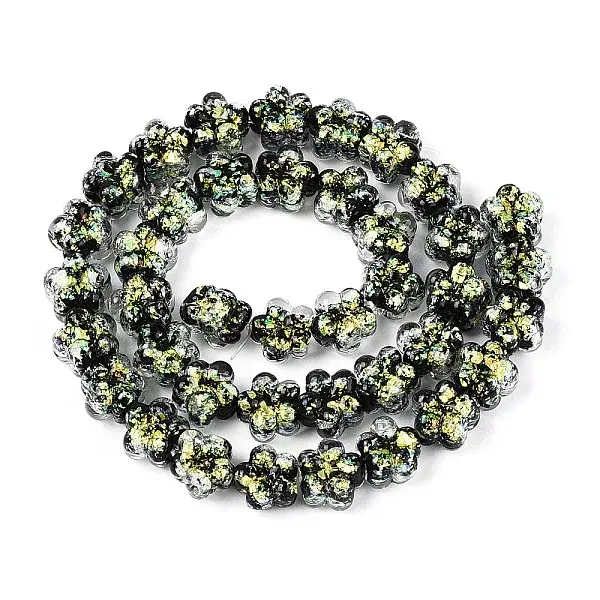 Handmade Foil Lampwork Beads Strands