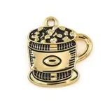 Blended Coffee Alloy Enamel Pendants