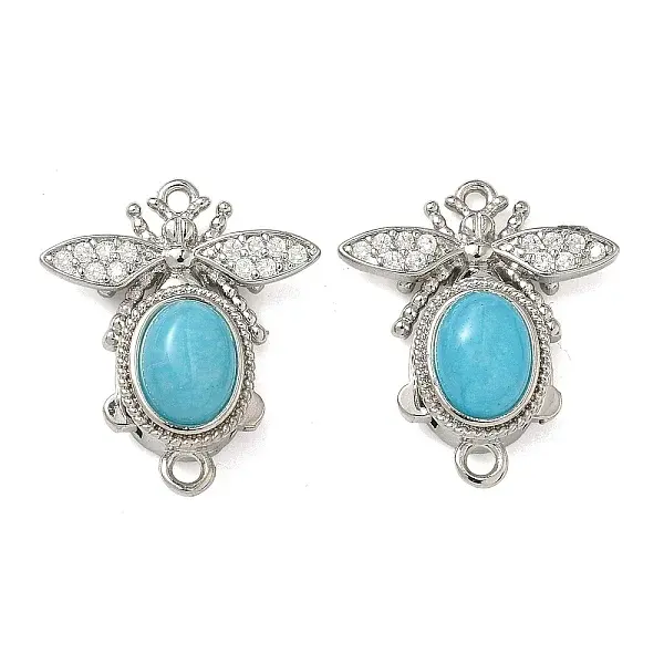 Brass Micro Pave Clear Cubic Zirconia Box Clasps