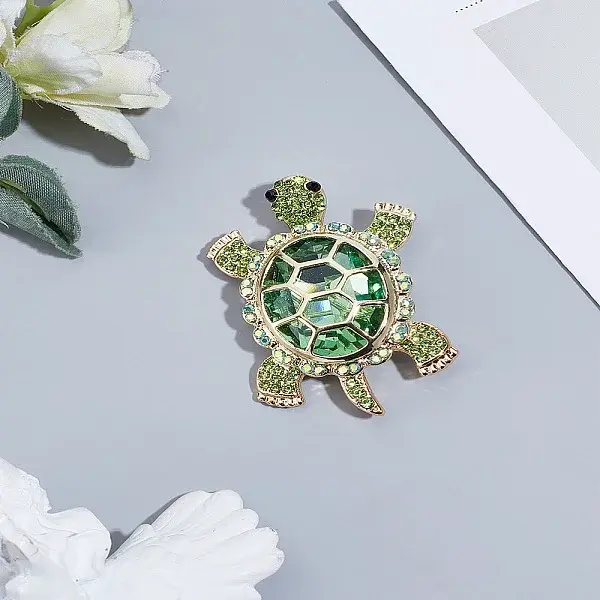 1Pc Tortoise Golden Alloy Brooches