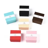 6Pcs 6 Colors Cardboard Jewelry Watch Storage Boxes