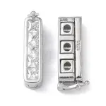 925 Sterling Silver Cubic Zirconia Twister Clasps