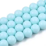 Opaque Solid Color Glass Beads Strands