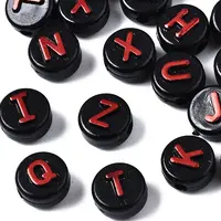 Opaque Black Acrylic Beads